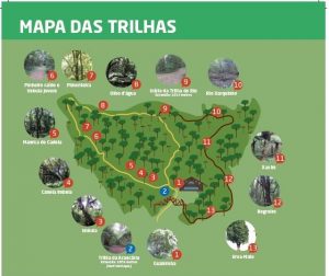 mapa do parque das araucárias - Hotel Kuster Guarapuava